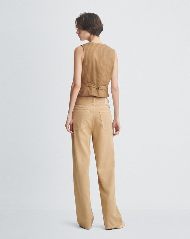 フェザー ウェイト ローガン ワイド レッグ ー BEIGE