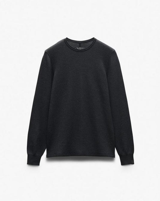 グレゴリー メリノ ロングスリーブ クルー - BLACK