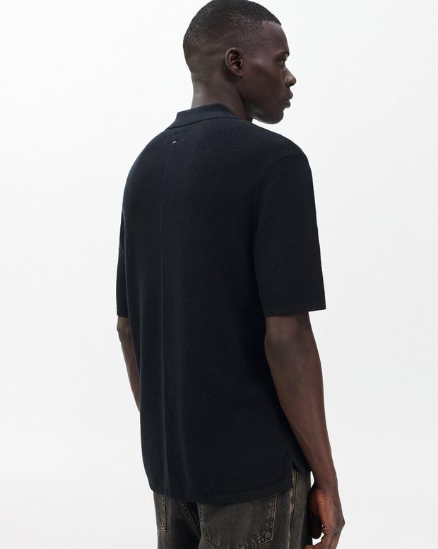 ハーヴィー ニット ポロ - BLK