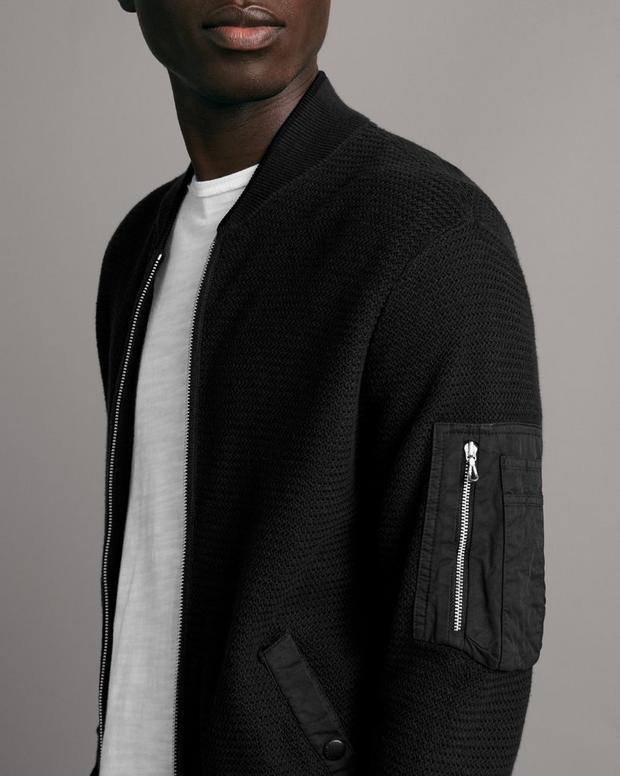 ヘンプ ブレンド マンストン ボマー - BLACK