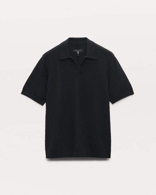 ズーマ タオリング ヘリンボーン ジョニー ポロ - BLACK