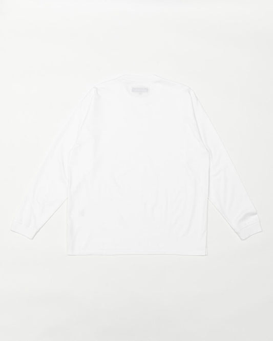 ロング スリーブ クルーネックT w/ポケット – WHITE