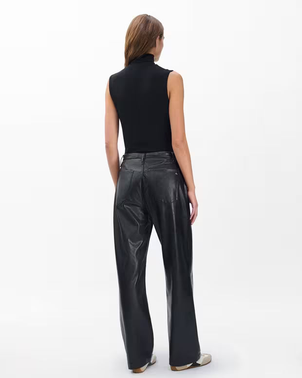 フィービー フォックス レザー ドローコード パンツ - BLACK