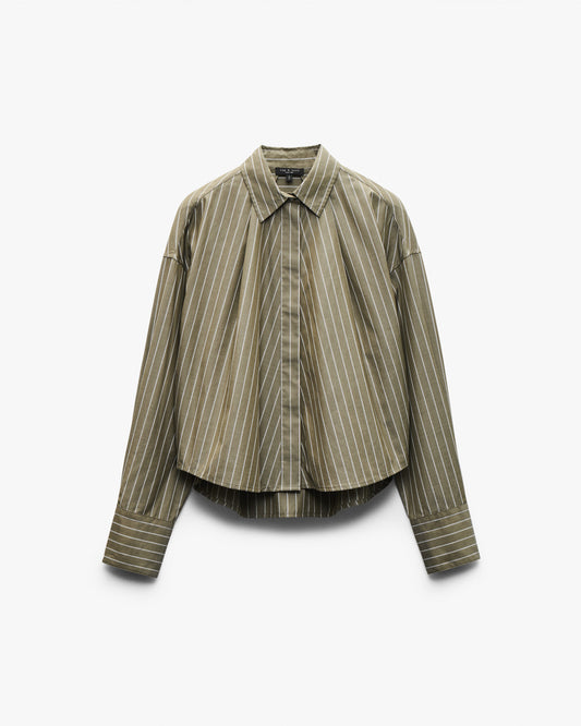 マーサー ポプリン ストライプ シャツ - GRNST