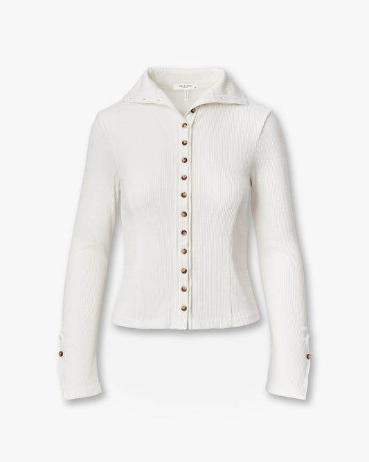 ザ ニット リブ ボタン カーディガン