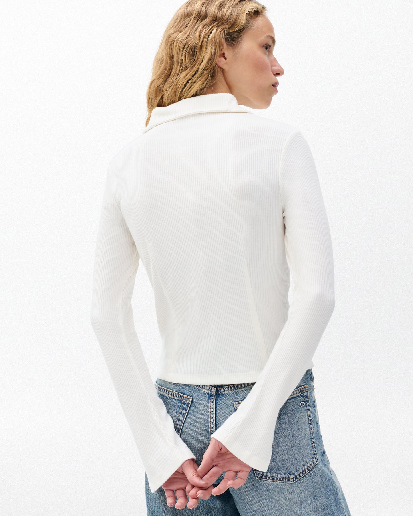 ザ ニット リブ ボタン カーディガン