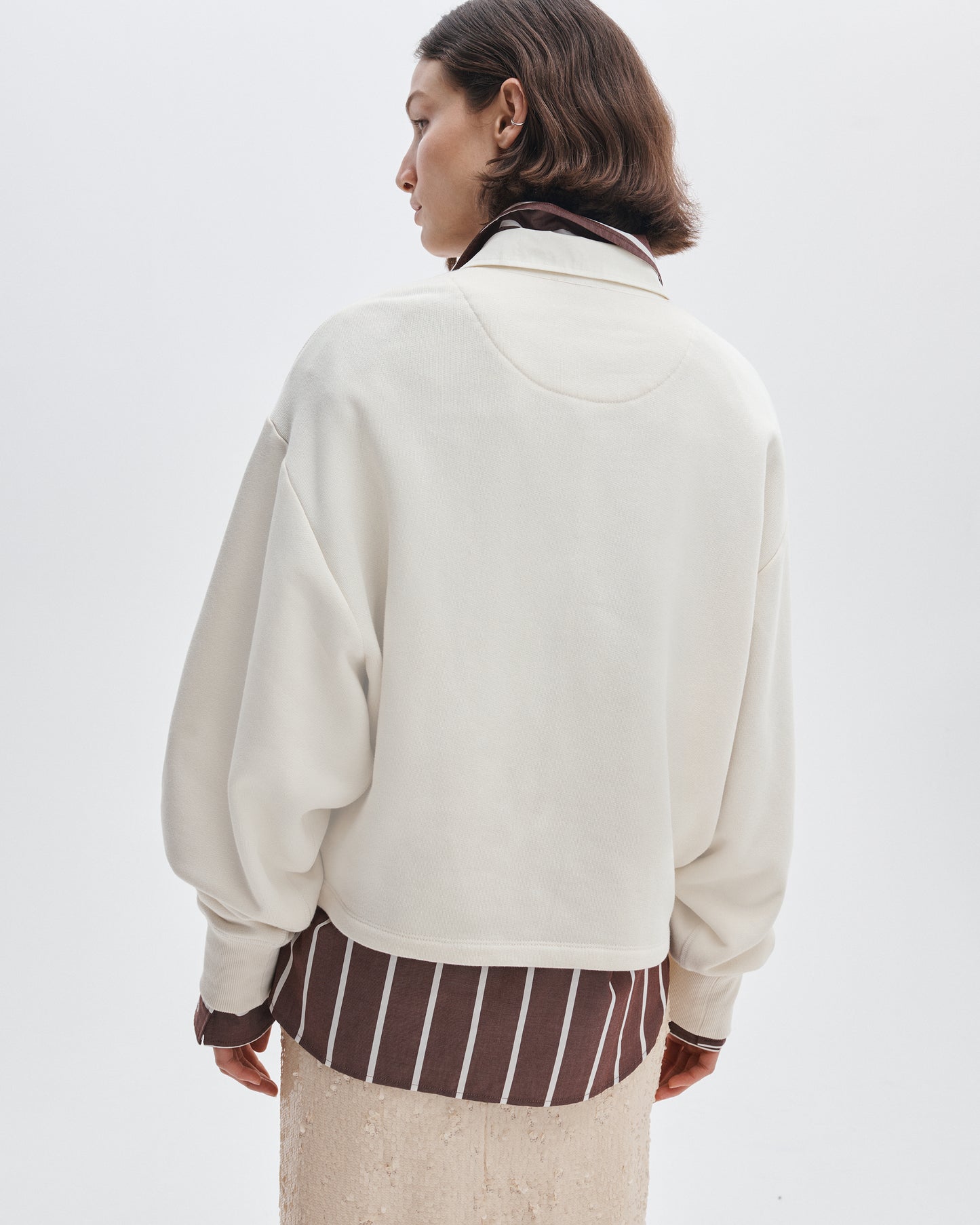 ヴィンテージ テリー オーバーサイズ ポロ スウェットシャツ