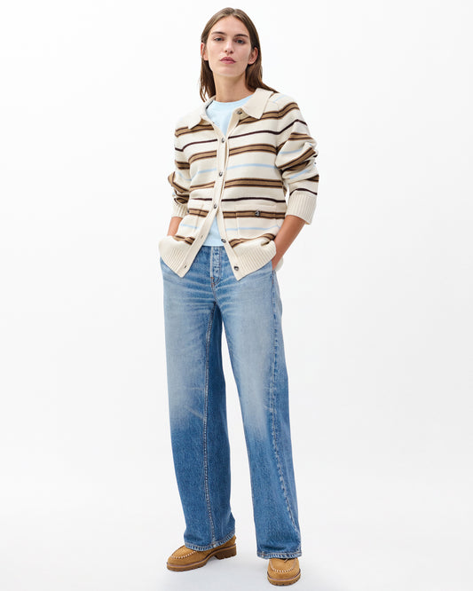 ペギー ストライプ オーバーサイズ カーディガン - IVRMT