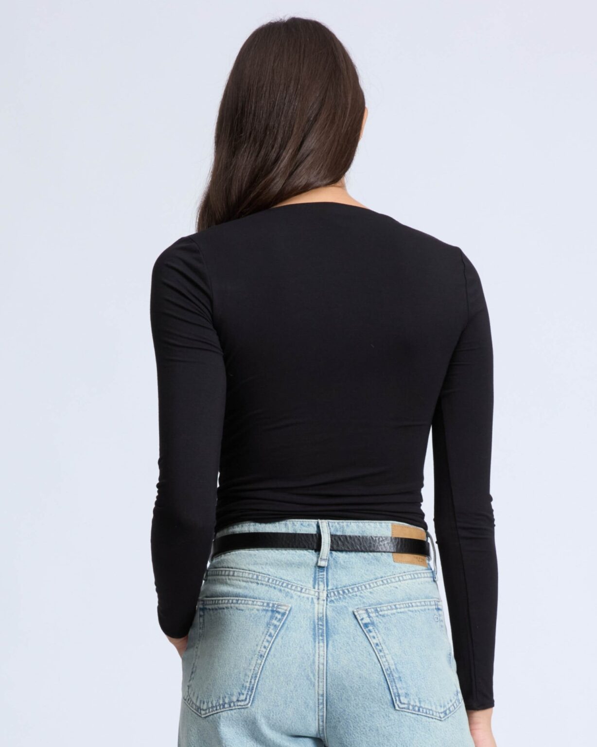 ルカ アシメトリ ドレープ ロングスリーブ