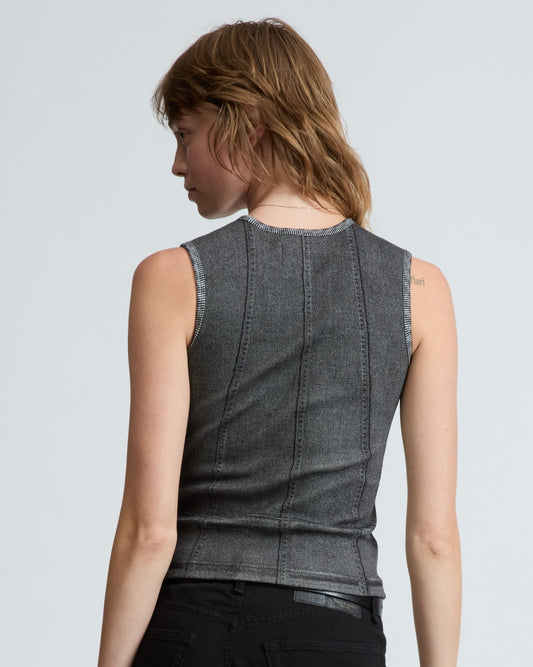 ミラマー リブ マッスル タンク - BLACK