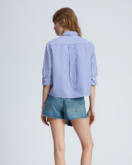 ルシア ストライプ ポプリン シャツ - NVYST