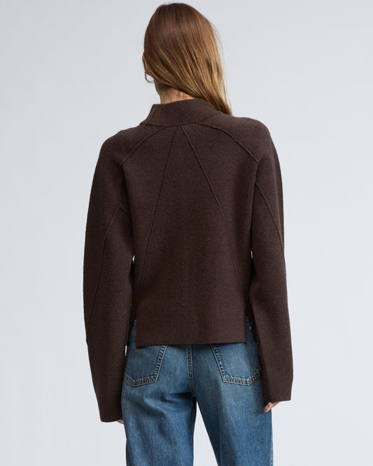 ブリジット モックネック カーディガン