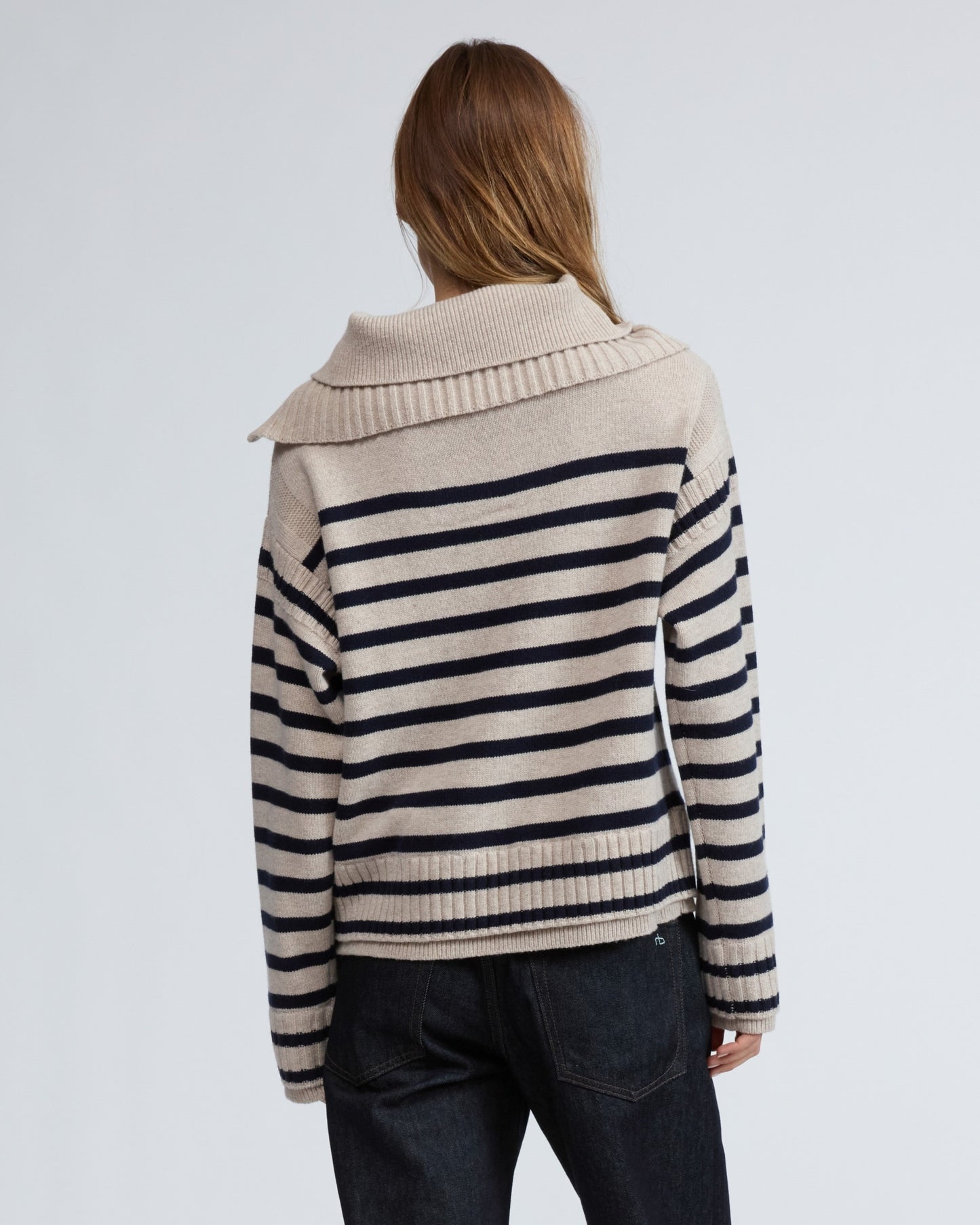 イリーナ ストライプ ハーフジップ