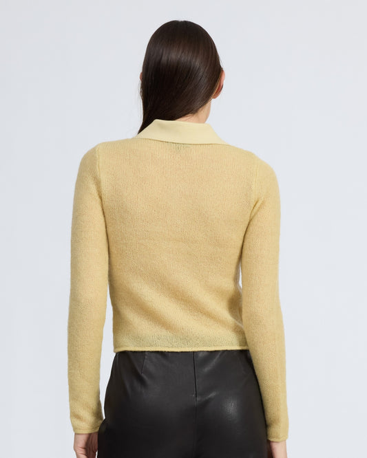 レヴァ ロングスリーブ ジップ ポロ セーター - BTTER