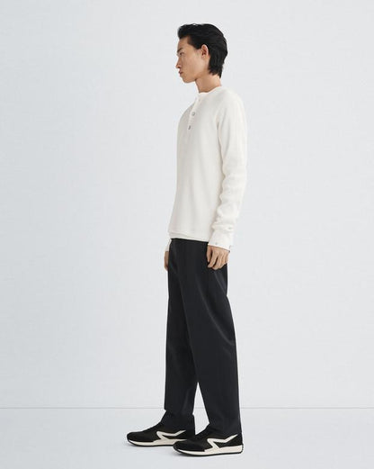 ガーメント　ダイ　ワッフル　ヘンリー - IVORY