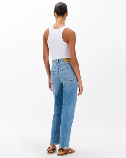 ハーロウ　ミッドライズ　アンクル　ストレート