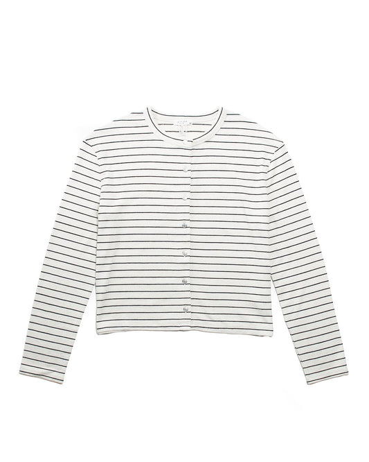 ザ　ニット　ストライプ　ボクシー　カーディガン