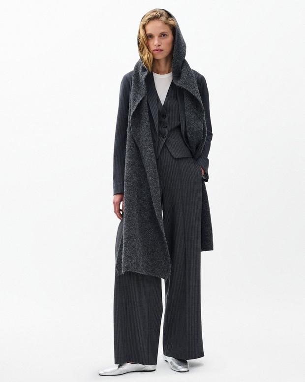 イリーナ　ストライプ　ハイライズ　テイラード　パンツ