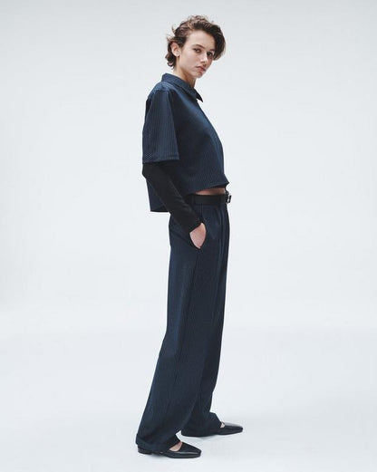 ジュニー　ポンチ　トップ - NAVY STRIPE