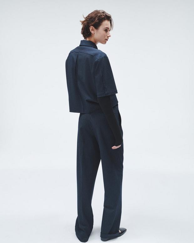 ジュニー　ポンチ　トップ - NAVY STRIPE
