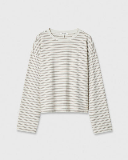 ケリー　ストライプ　ボクシー　ロングスリーブ
