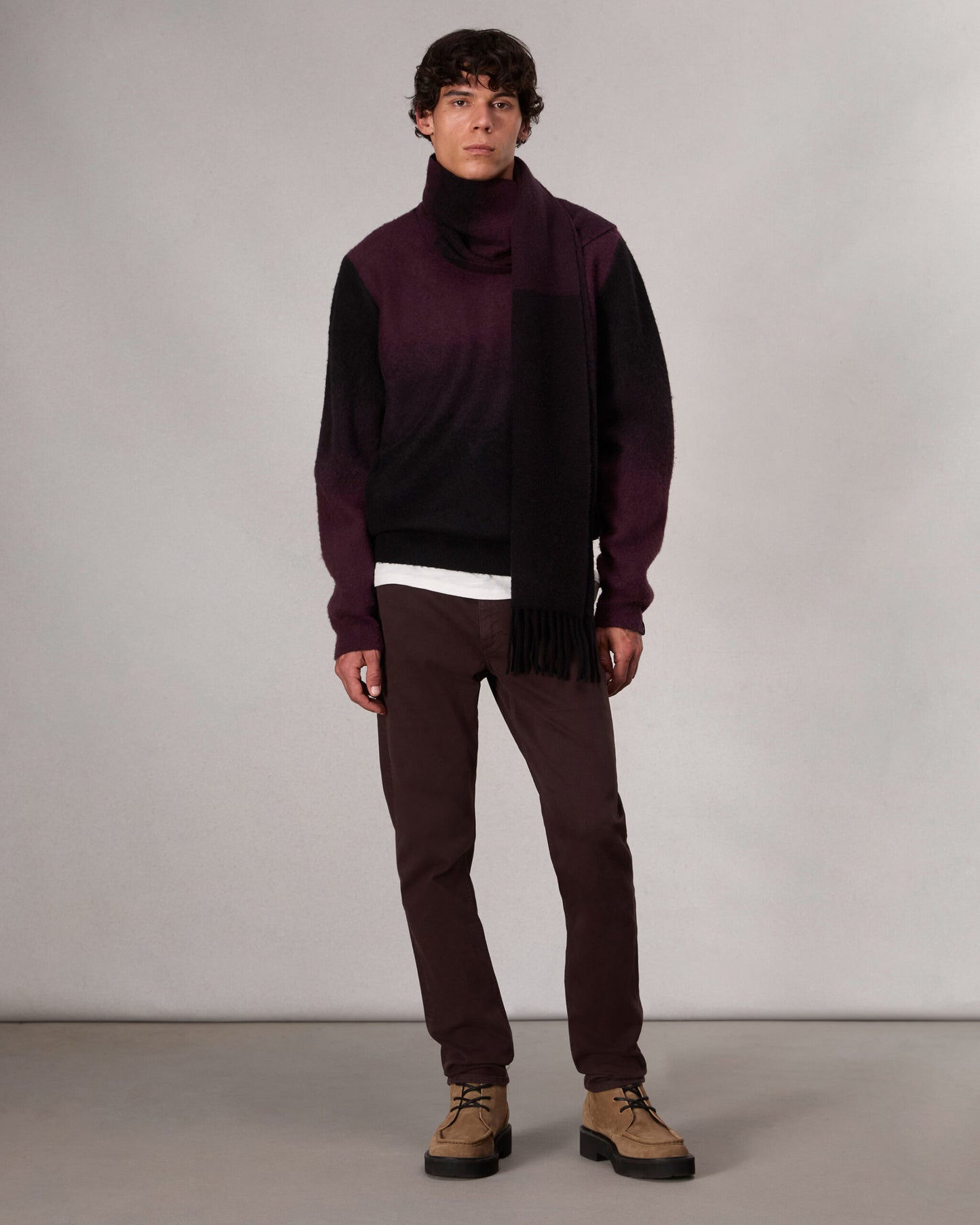 ダウニング　カシミア　ブレンド　クルー