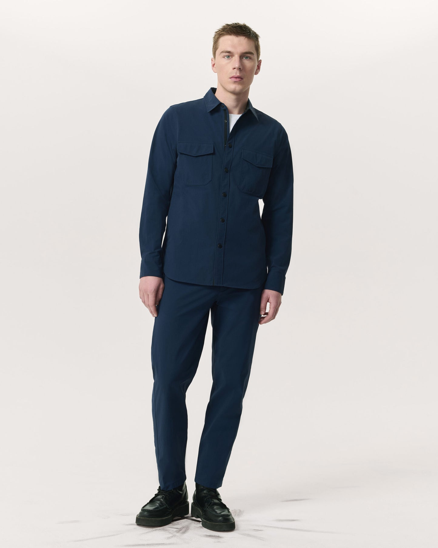 CPO　ナイロン　シャツ　ジャケット - NAVY