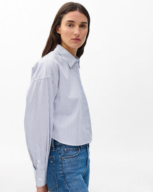 マリン　クリップ　ストライプ　シャツ