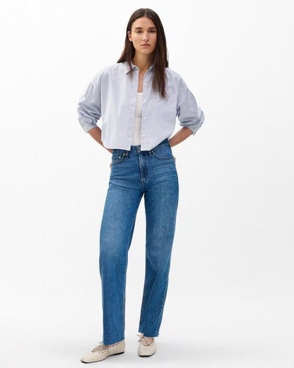 マリン　クリップ　ストライプ　シャツ