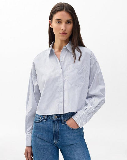 マリン　クリップ　ストライプ　シャツ