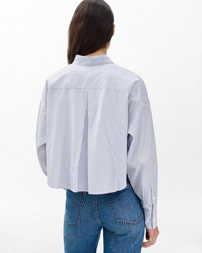 マリン　クリップ　ストライプ　シャツ