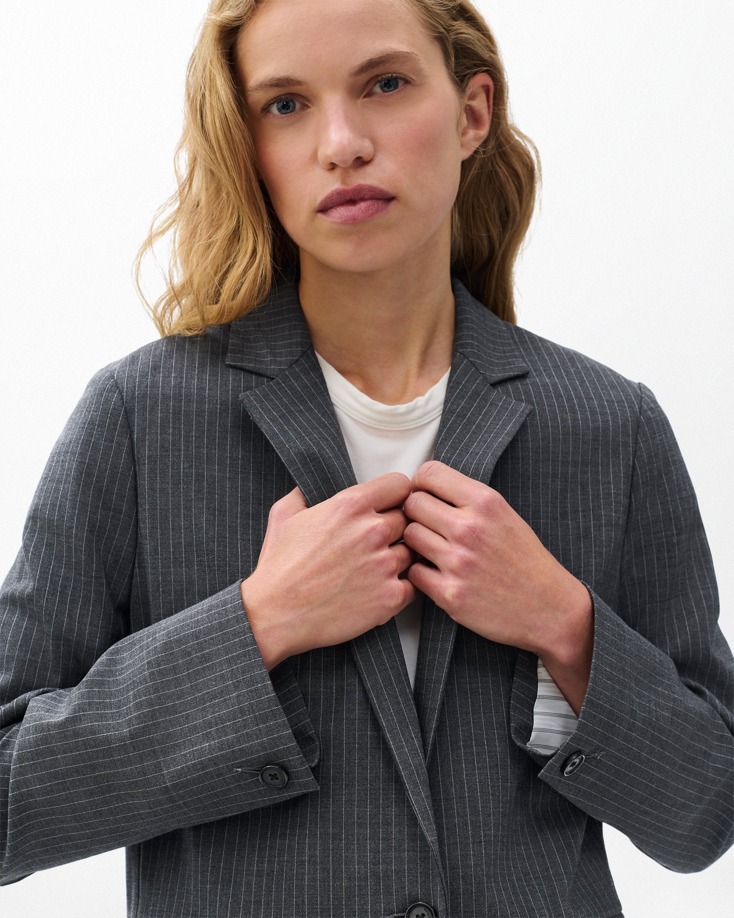 ジェニファー　ストライプ　コンボ　ブレザー