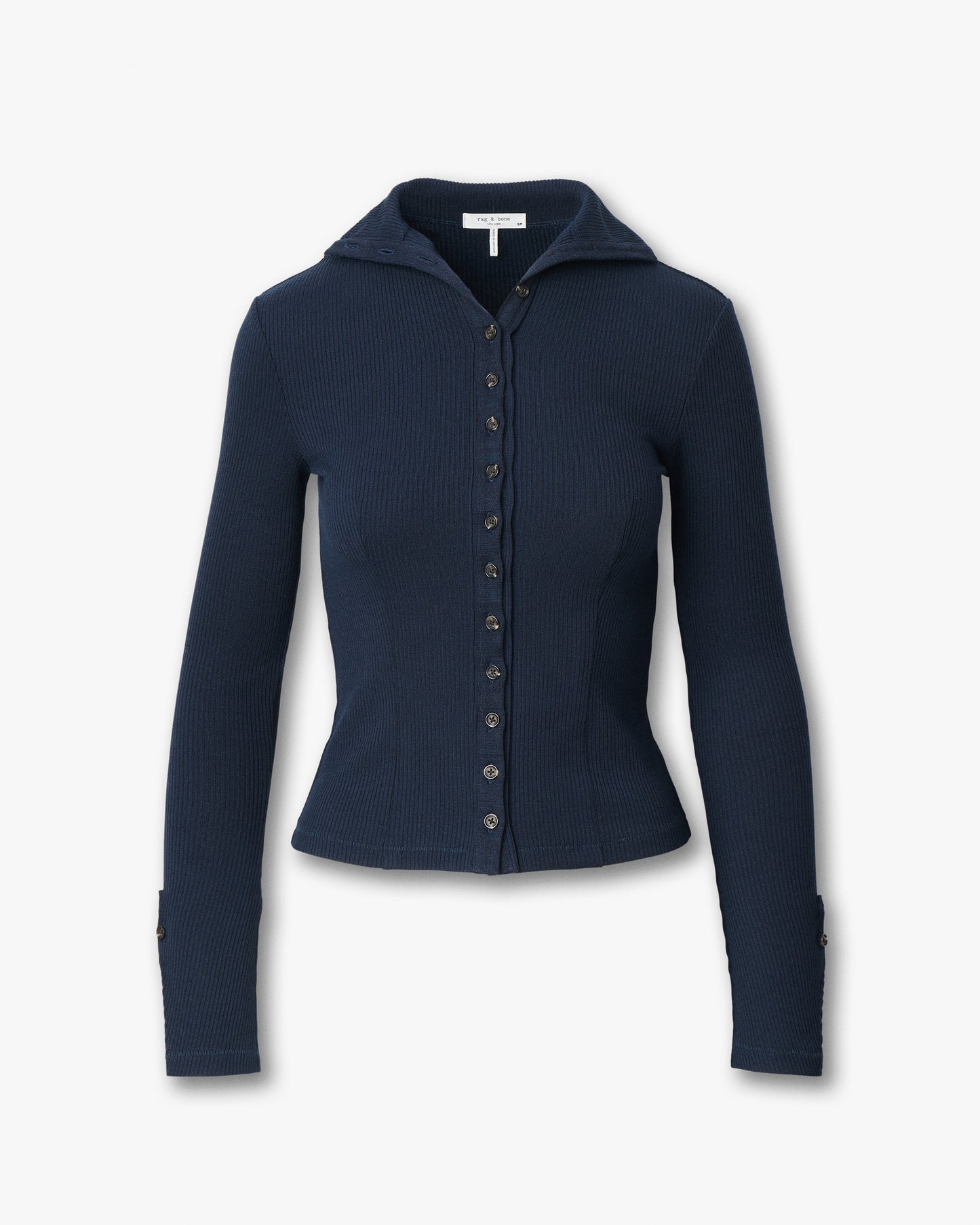 ザ　ニット　リブ　ボタン　カーディガン