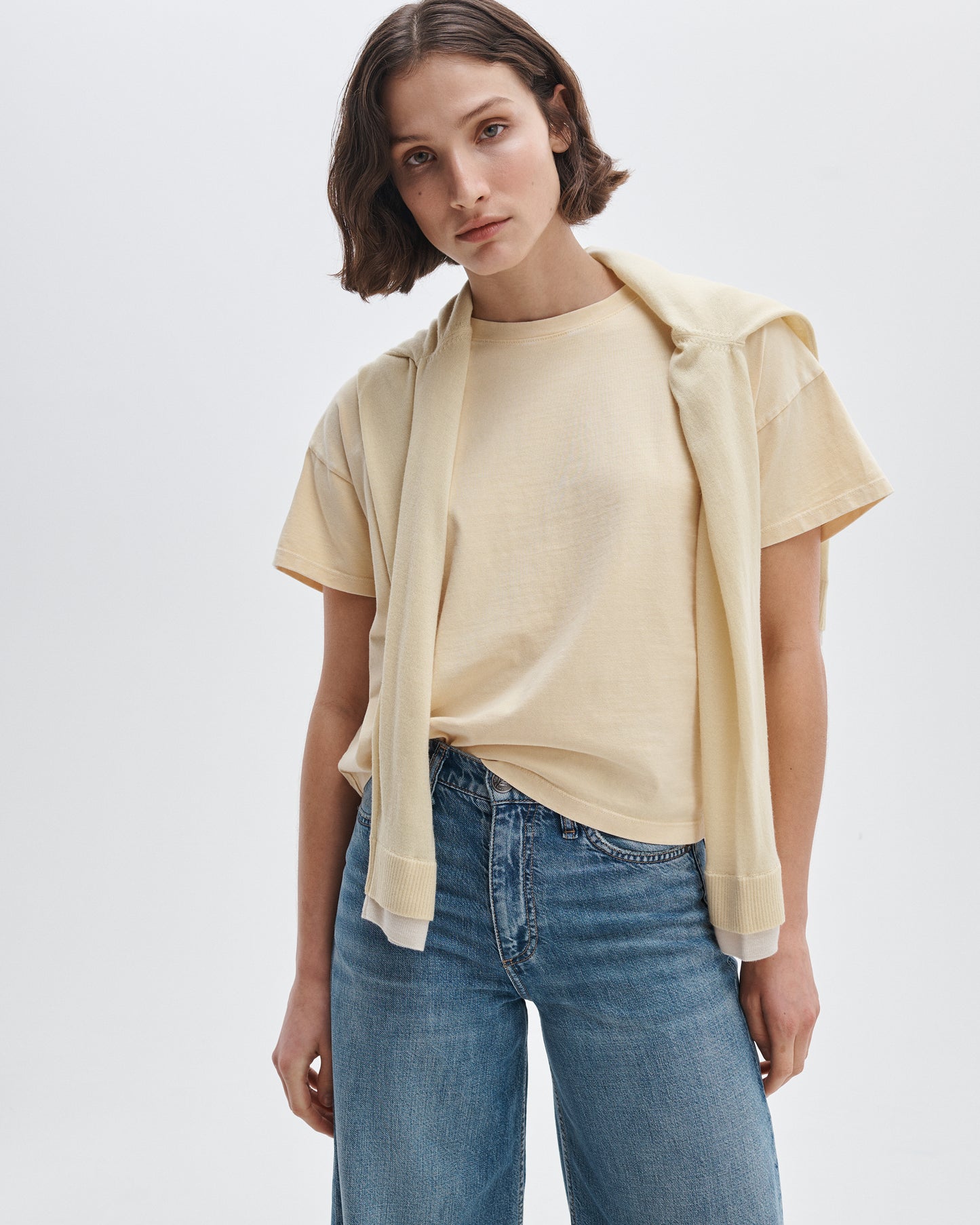 ディストレスド　ウォッシュド　ケリー　ボクシーT