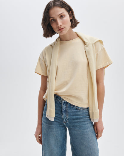 ディストレスド　ウォッシュド　ケリー　ボクシーT