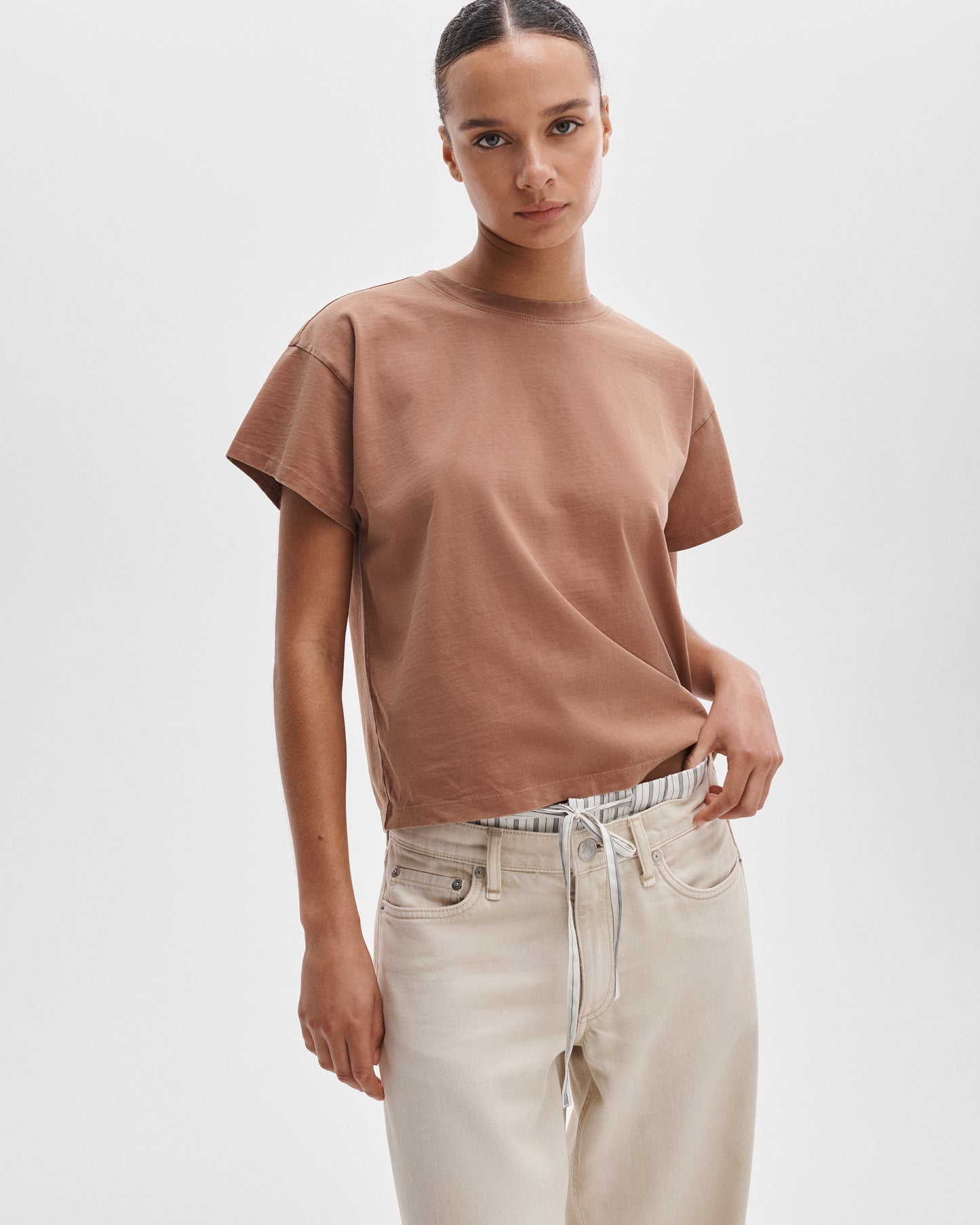ディストレスド　ウォッシュド　ケリー　ボクシーT