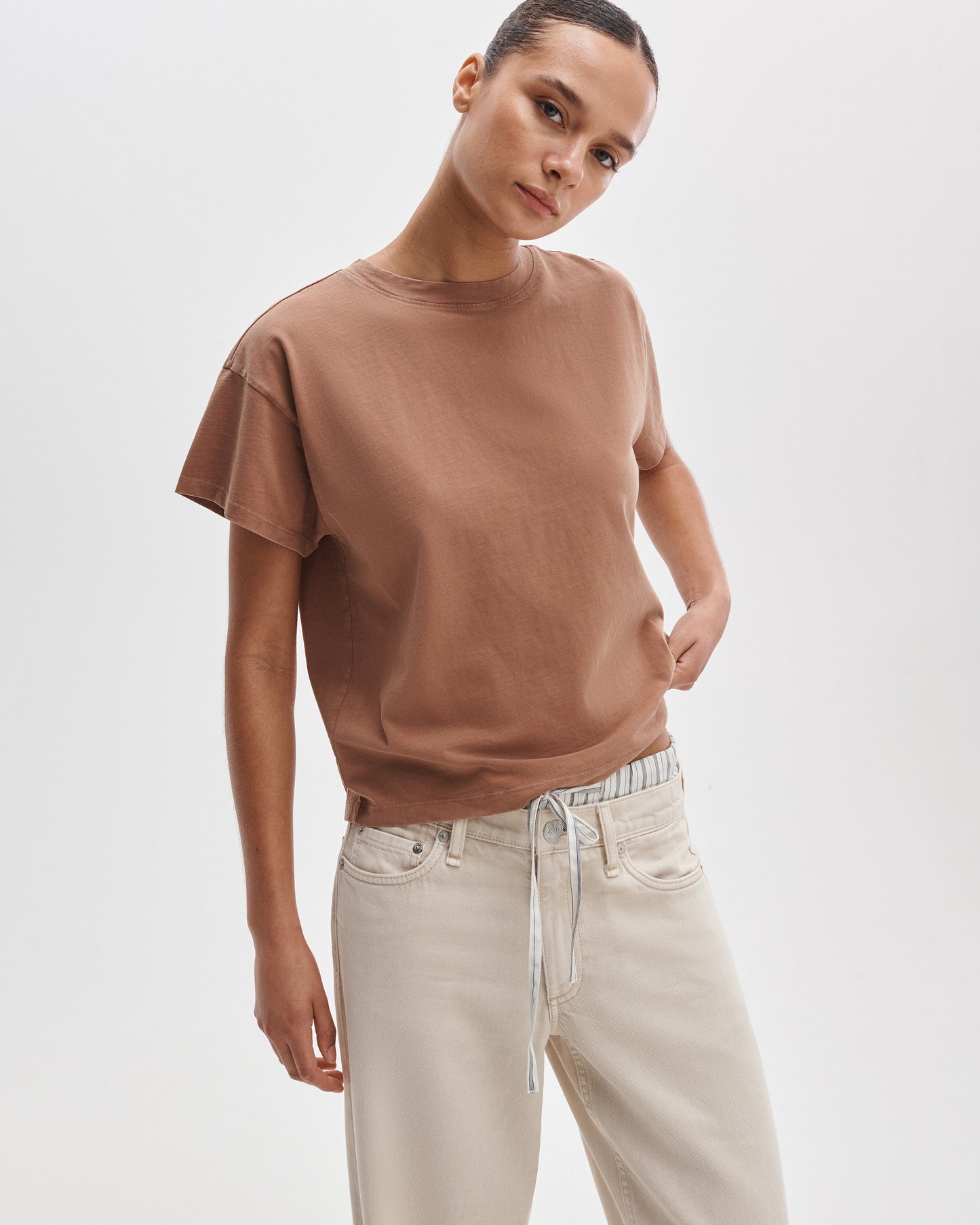 ディストレスド　ウォッシュド　ケリー　ボクシーT
