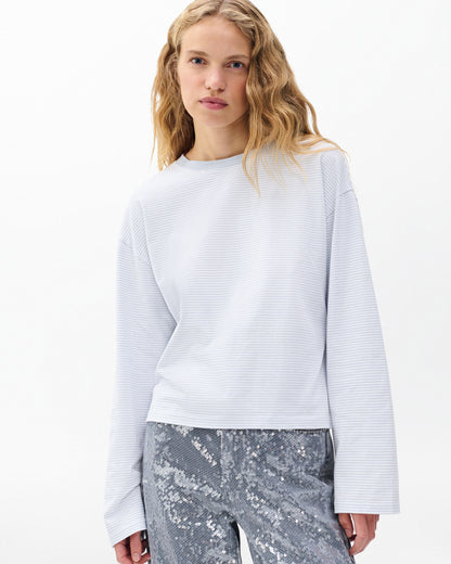 ケリー　ストライプ　ボクシー　ロングスリーブ