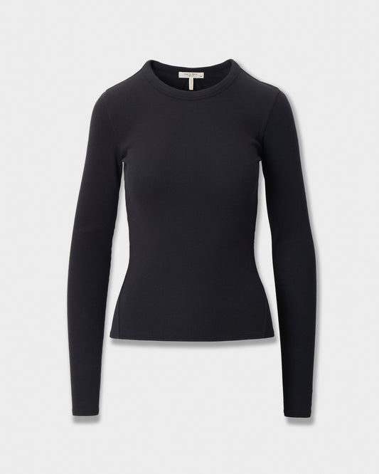 ザ　エッセンシャル　リブ　クルー　ロングスリーブ