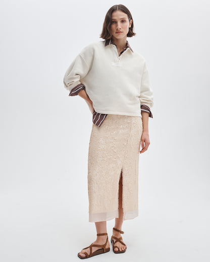 ヴィンテージ　テリー　オーバーサイズ　ポロ　スウェットシャツ