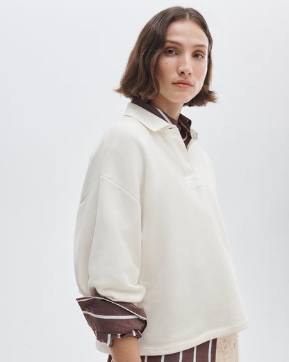 ヴィンテージ　テリー　オーバーサイズ　ポロ　スウェットシャツ