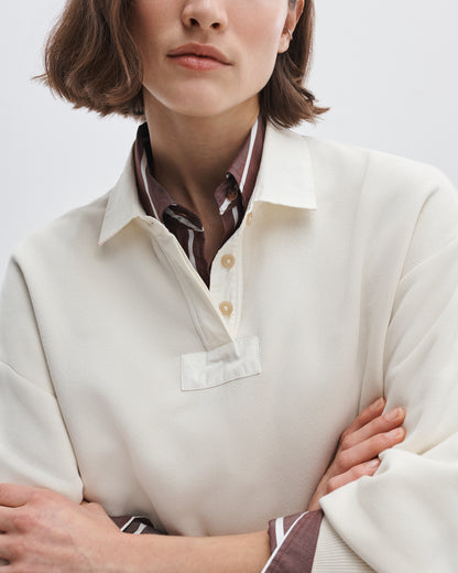 ヴィンテージ　テリー　オーバーサイズ　ポロ　スウェットシャツ