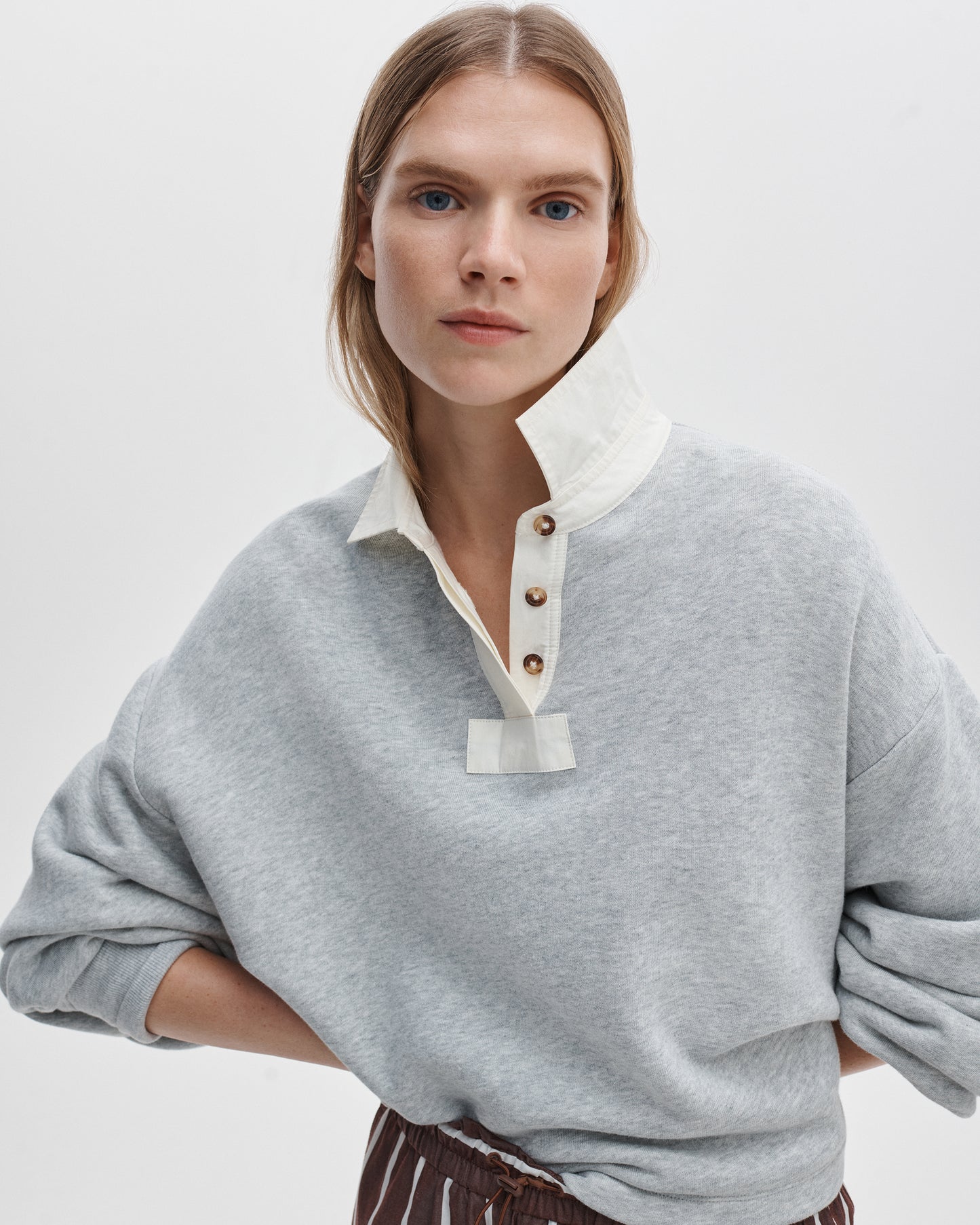 ヴィンテージ　テリー　オーバーサイズ　ポロ　スウェットシャツ