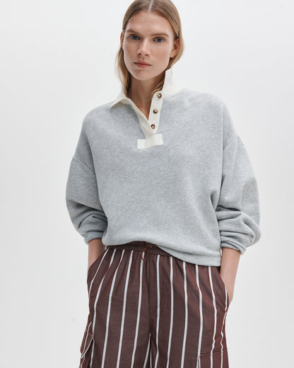 ヴィンテージ　テリー　オーバーサイズ　ポロ　スウェットシャツ