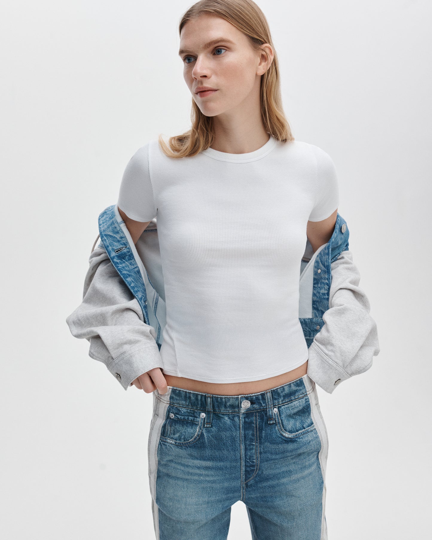 ザ　エッセンシャル　リブ　ショートスリーブ　クルー