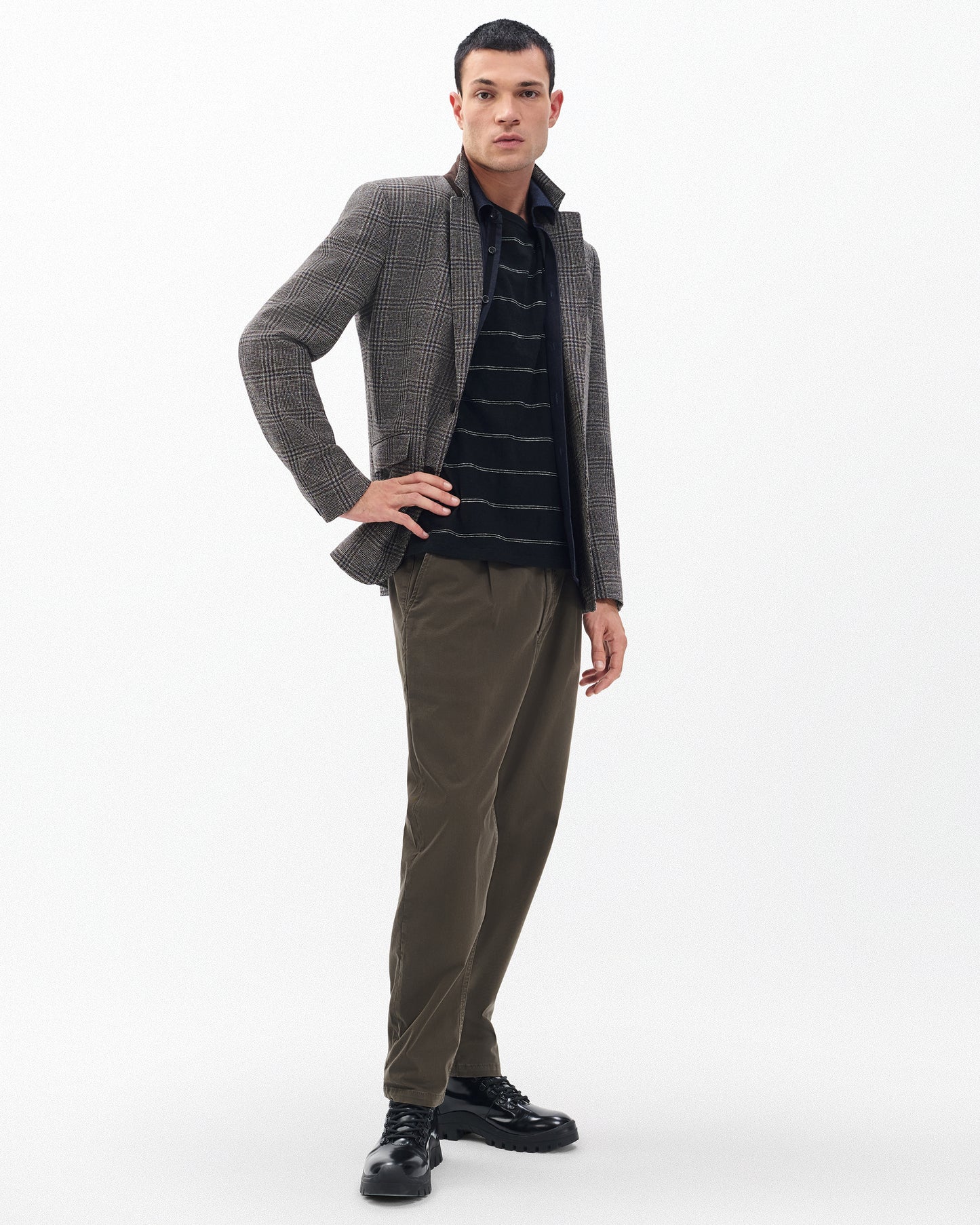 ヘンプ　ストライプ　クラシックT