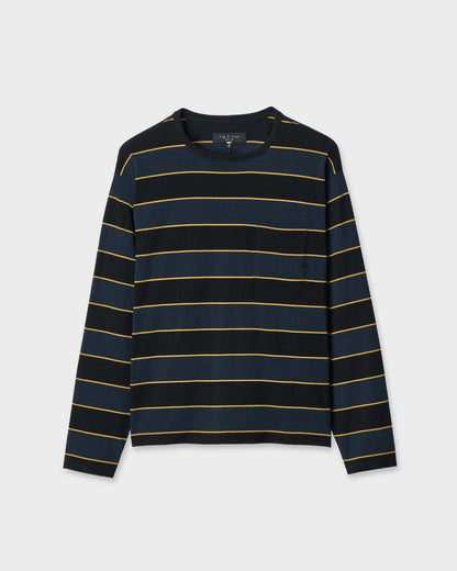 ロングスリーブ ボクシー ストライプT