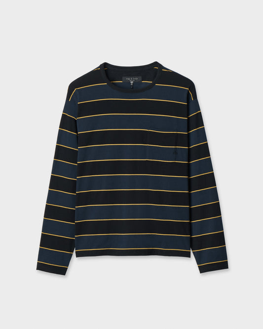 ロングスリーブ ボクシー ストライプT