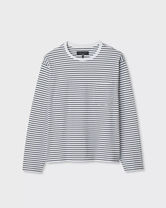 ロングスリーブ ボクシー ストライプT