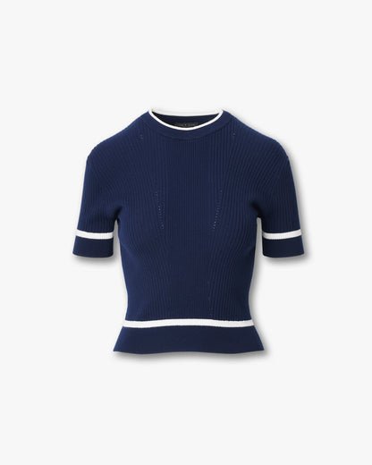 カッシー　リブ　ショートスリーブ